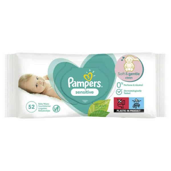 Pampers Sensitive Μωρομάντηλα  52τμχ