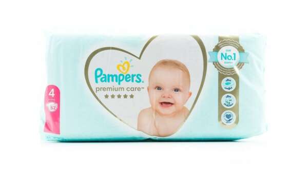 Pampers Πάνες Premium Care Jumbo Box 52 Τεμάχιανο4 9-14 kg