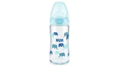 Nuk First Choice+ Glass Bottle Temperature Control 0-6M+ Θηλή Σιλικόνης 120 ml