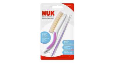 Nuk Σετ Βούρτσα-Χτένα Ροζ 2 Τεμάχια