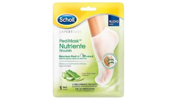 Scholl Pedimask Nutriente Nourish Μάσκα Ποδιών Με Aloe Vera X1 Ζευγάρι