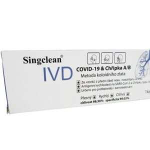 Singclean Νέο Διπλό Rapid Self Test Covid-19 & Γρίπης ( FluA/B ) Antigen Test x1