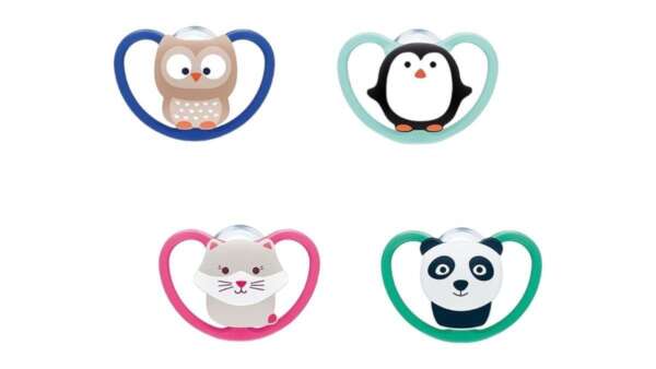 Nuk Πιπίλα Ορθοδοντική Σιλικόνης Space 6-18m Με Θήκη X1