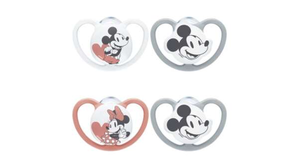 Nuk Space Disney Baby Ορθοδοντική Πιπίλα Σιλικόνης σε Θήκη 18-36m