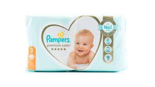 Pampers Πάνες Premium Care Jumbo Box 60  τμχΝο3 6-10  kg