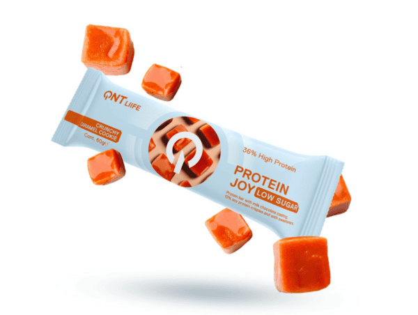 Qnt Protein Joy 36% Low Sugar Crunchy Caramel Cookie 60 g