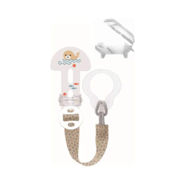 Mam Κλιπ Πιπίλας Cover από Ύφασμα Μπεζ