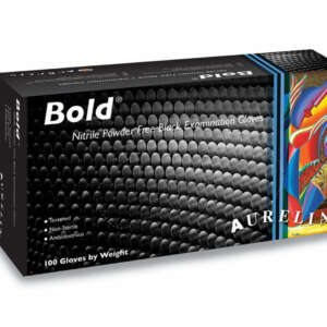 Aurelia Bold Γάντια Νιτριλίου Χωρίς Πούδρα Μαύρο Χρώμα 100τμχ