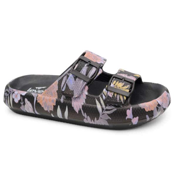 Level Anatomic Σαγιονάρα Γυναικεία Μαύρη Φλοράλ 170