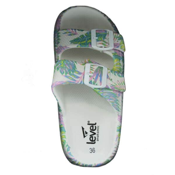 Level Anatomic 170 Γυναικεία Σανδάλια Λευκά Φλοράλ - Image 2