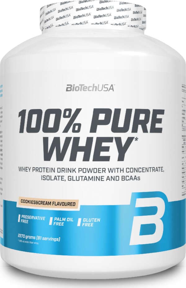 Biotech USA 100% Pure Whey Πρωτεΐνη Cookies & Cream 2.27kg