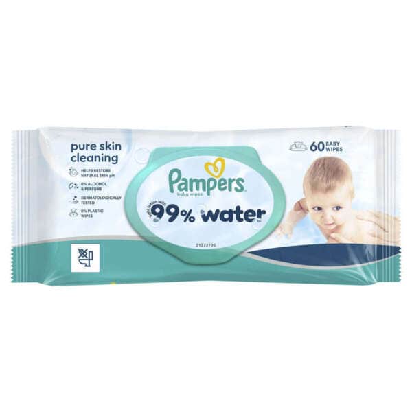 Pampers Water Wipes 99% Νερό 60τμχ