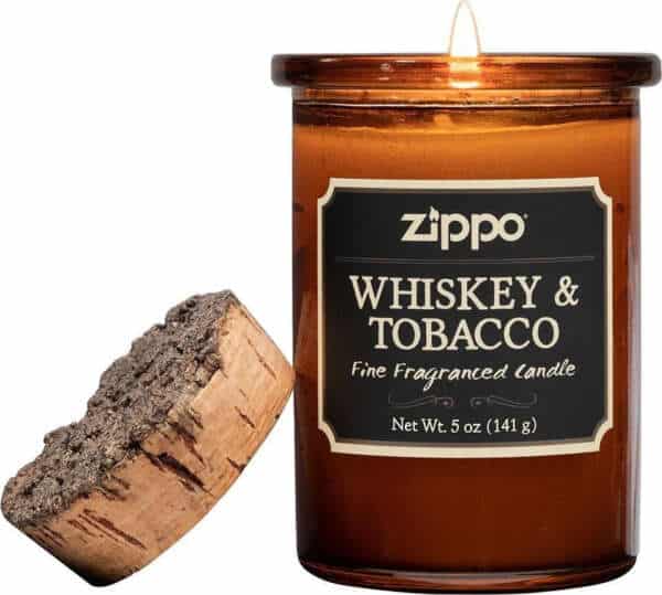 Zippo Αρωματικό Κερί Σόγιας σε Βάζο με Άρωμα Whiskey & Tobacco 141gr