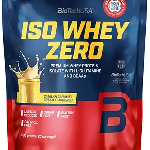 Biotech USA Iso Whey Zero Βιολογική Πρωτεΐνη Catalan Caramel Cream 454gr