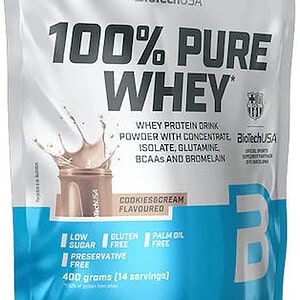 Biotech USA 100% Pure Whey ΠρωτεΐνηCookies & Cream 454gr