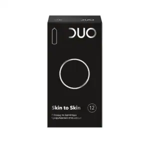 Duo Προφυλακτικά Skin to Skin 12τμχ 56mm Λεπτά για Φυσική Αίσθηση Natural
